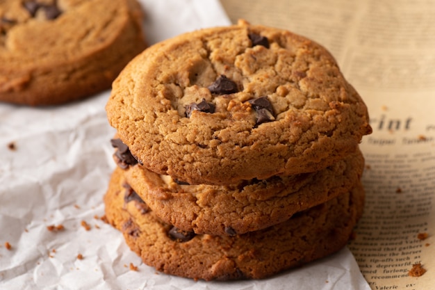 Gâteaux avec des pépites de chocolat