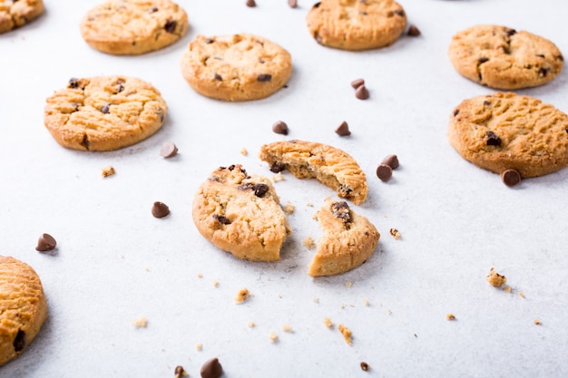 Gâteaux avec des pépites de chocolat