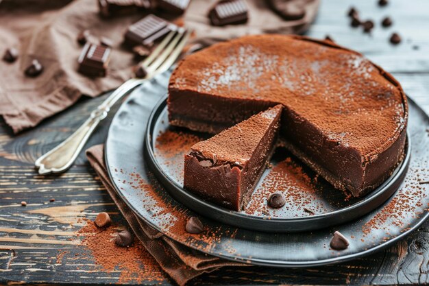 Des gâteaux sucrés avec du chocolat sur une assiette sur la table.