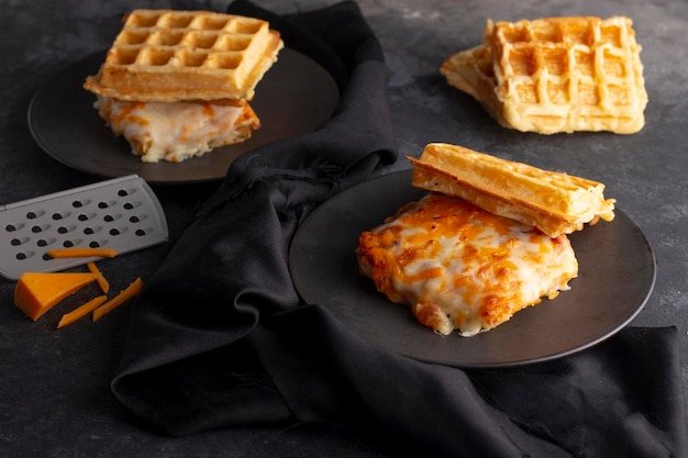 Photo gaufre au fromage