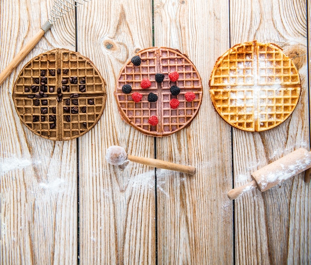 Gaufre aux saveurs différentes