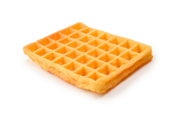 Gaufre belge isolé sur fond blanc.