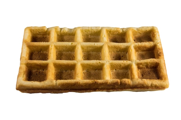 Gaufre belge isolé sur fond blanc