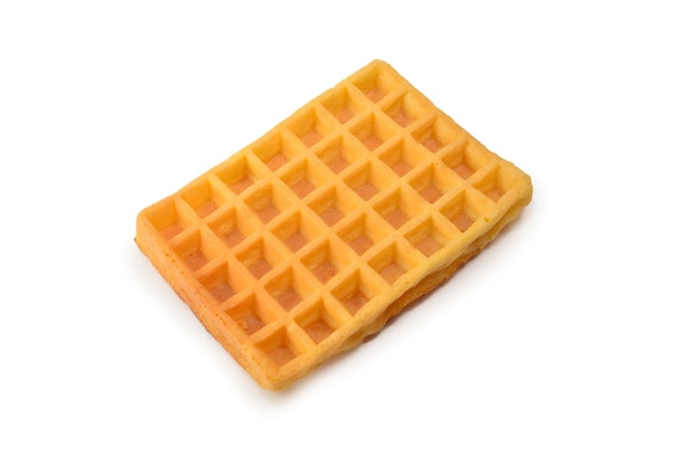 Gaufre belge isolée sur blanc