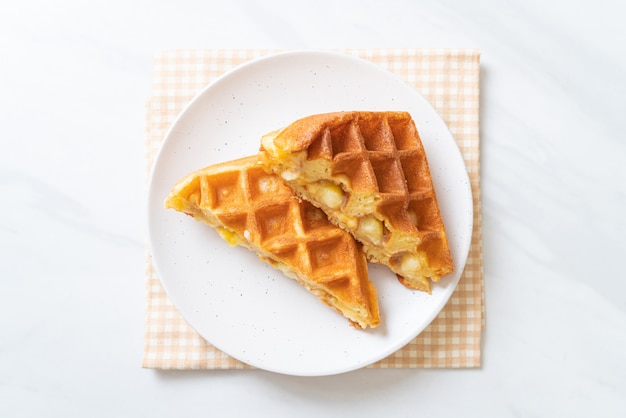 gaufre à la crème anglaise