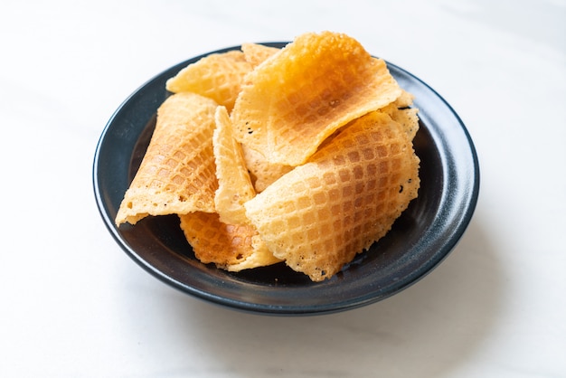 gaufre croustillante au beurre et au lait