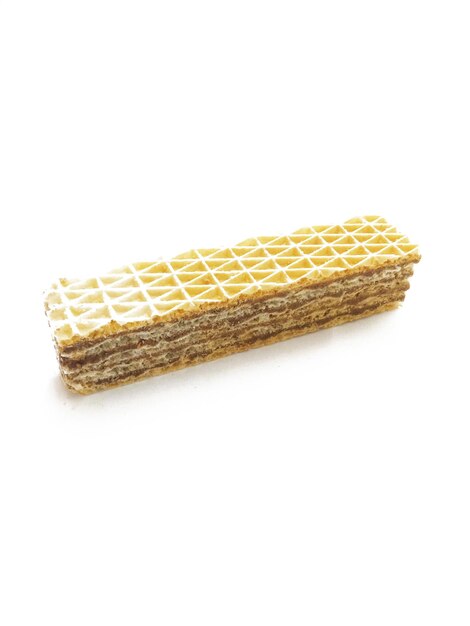 gaufre croustillante sur fond blanc