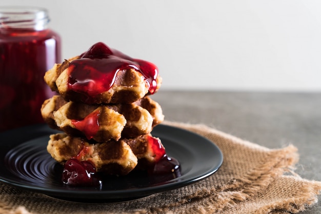 gaufre à la fraise