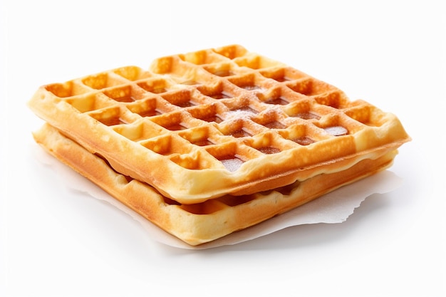 Gaufre isolé sur fond blanc