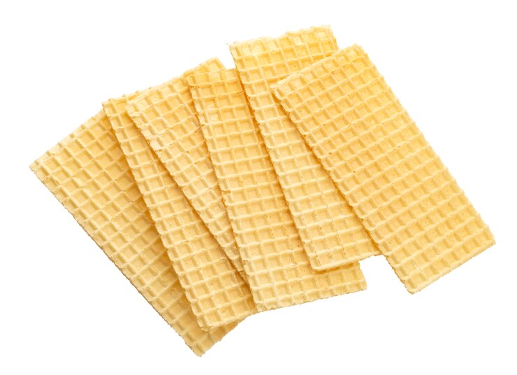 Photo gaufre, pain gaufre croquant isolé sur blanc