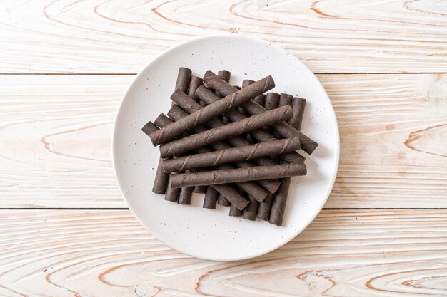 gaufrettes au chocolat stick roll