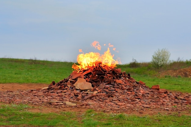 Gaz de combustion dans la nature