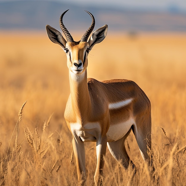 Gazelle gracieuse dans les prairies