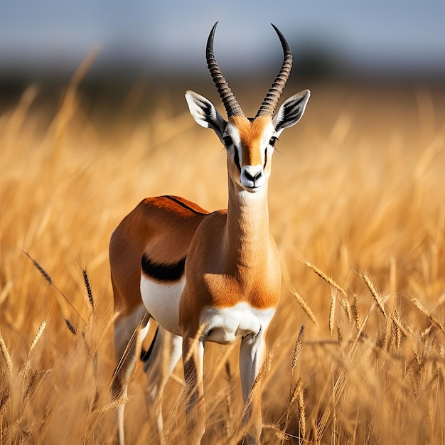 Gazelle gracieuse dans les prairies