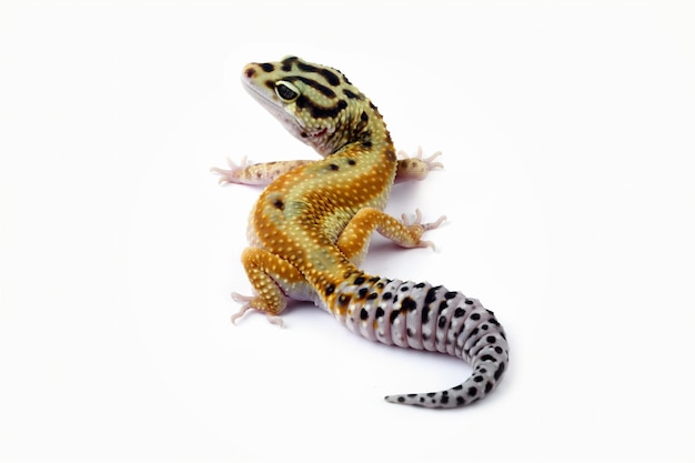 Un gecko léopard avec une queue qui dit 'iguane'