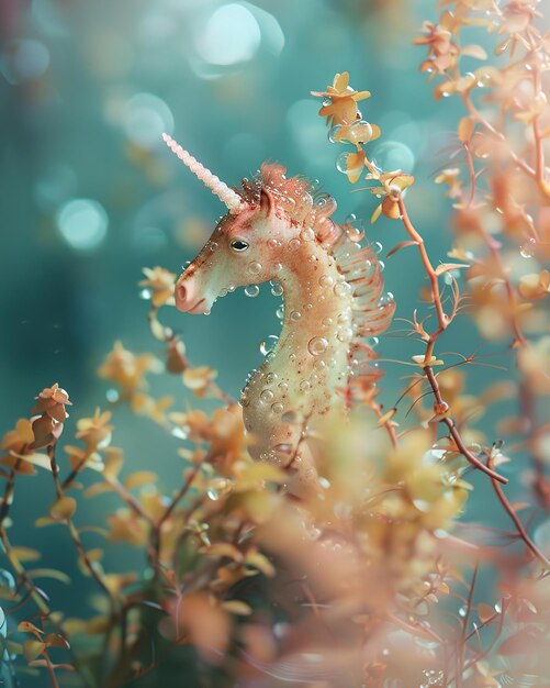 Photo un gecko avec une oreille qui sort de sa bouche est dans l'eau