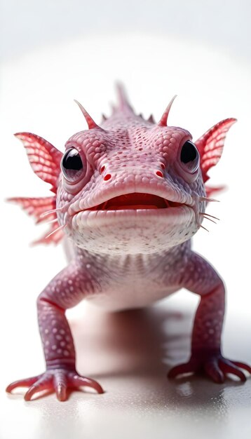 Photo un gecko rose avec un nez rose et un nez rose