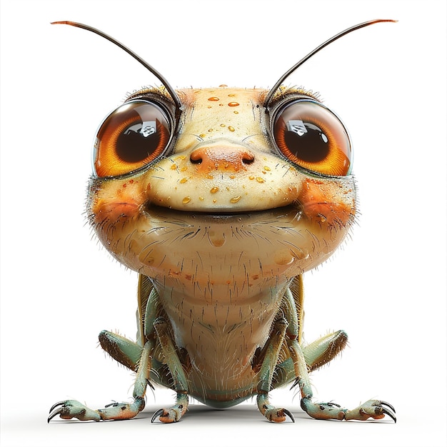 un gecko avec un visage qui dit " insecte "