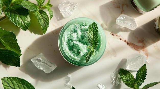 Photo gel exfoliant à la menthe