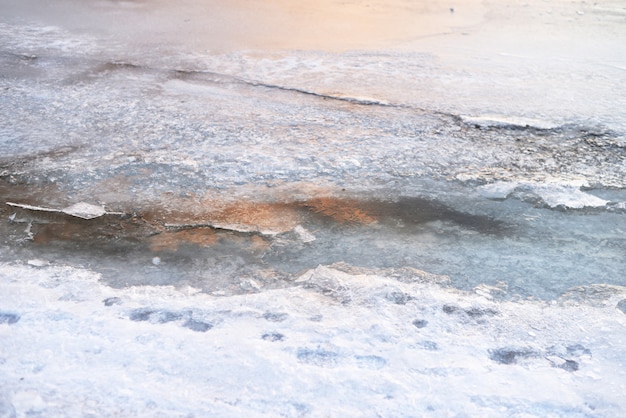 Gelée, glace, mer, hiver, paysage naturel