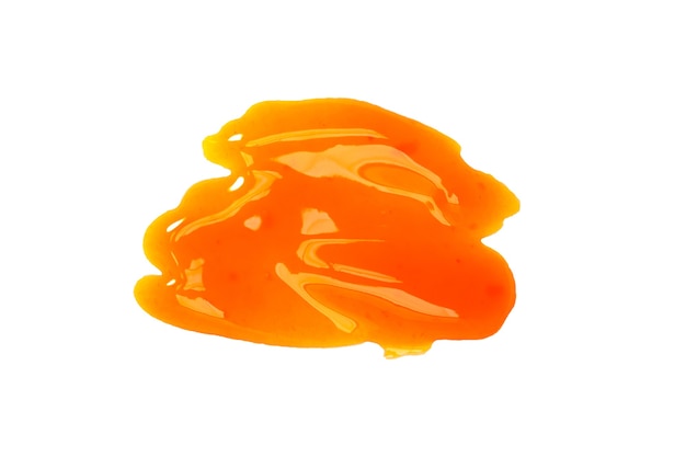 Gelée d'orange liquide isolé sur fond blanc