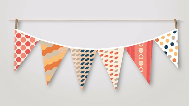 Gender Party Bunting Flags dans le style minimaliste généré par l'IA