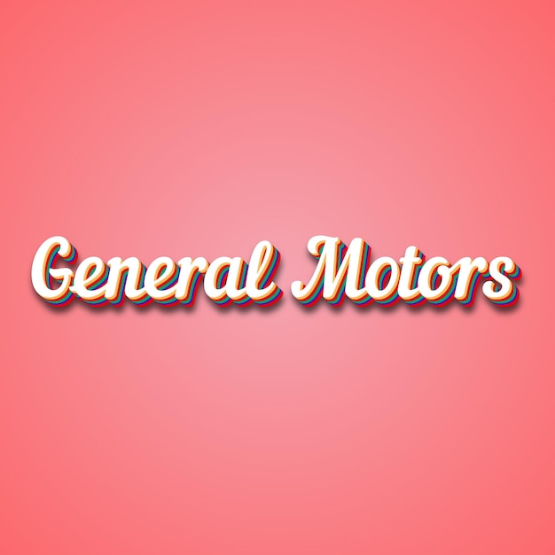 Photo general motors effet texte photo image cool