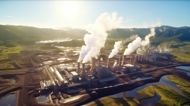 Photo générateur d'énergie nucléaire produisant de l'énergie électrique