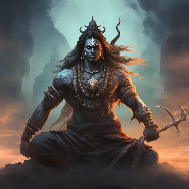 Photo le générateur de photos de lord shiva par ai