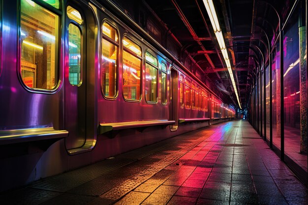 Photo générateur de train de métro vide ai