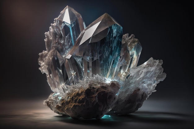 Génération AI de pierre minérale de quartz de cristal