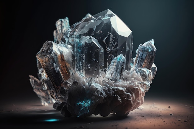 Génération AI de pierre minérale de quartz de cristal