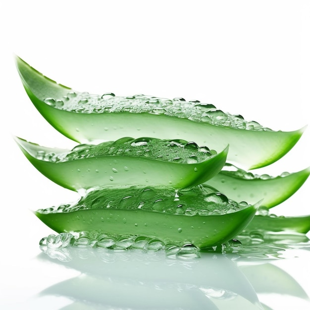 Générative ai aloe vera avec des éclaboussures d'eau Illustration de haute qualité