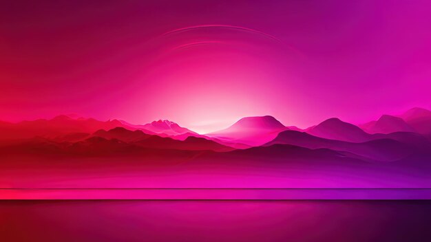 Générative AI Beau paysage de scène dégradé avec une couleur rose magenta viva