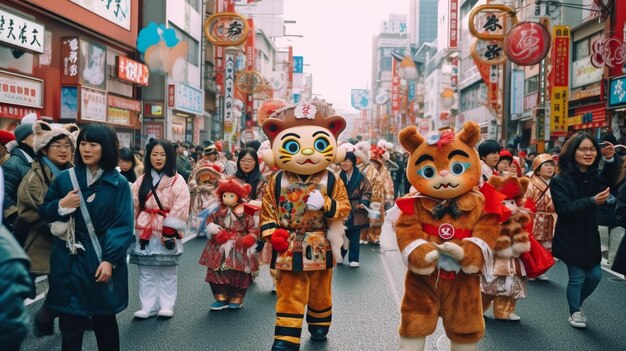 Generative AI une fête foraine japonaise