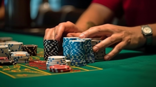 Generative AI un jeu de poker à la table de jeu du casino