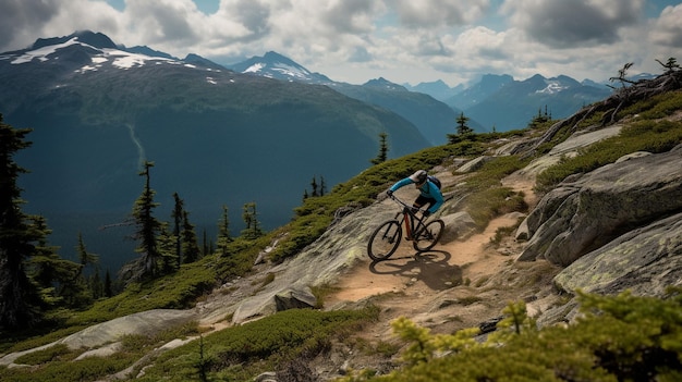 Generative AI Whistler Colombie-Britannique et vélo de descente