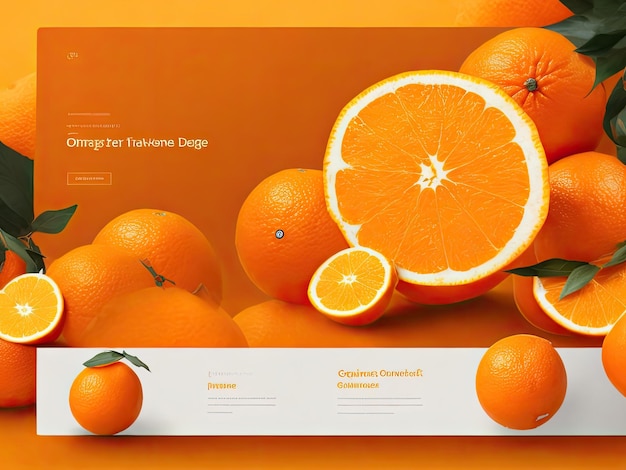 Photo générer un design web sur les oranges