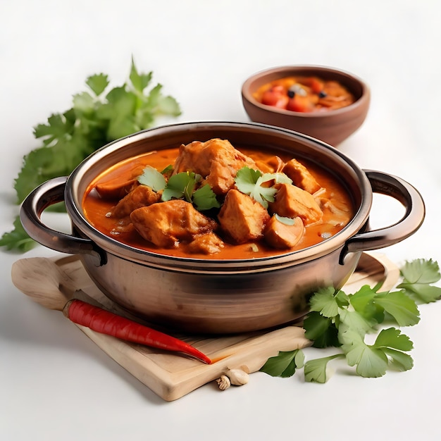 Photo générer une image d'un curry de poulet indien savoureux sur une ia propre