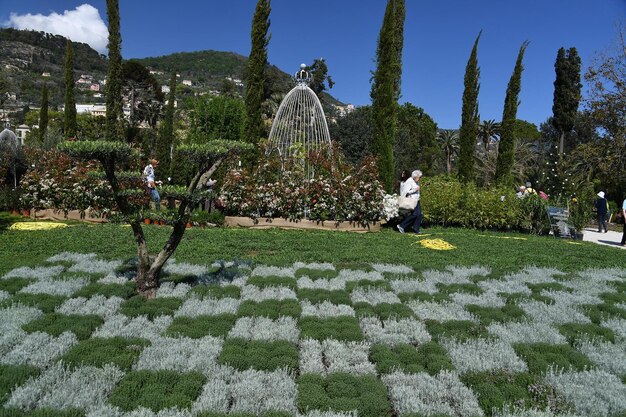 Photo genoa italie 27 april 2017 l'euroflora revient à gênes dans le scénario unique des parcs nervi