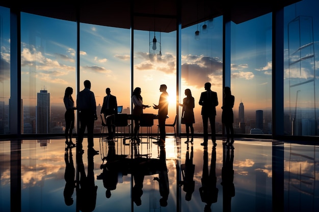 Photo les gens d'affaires dans une salle de réunion discussion pour diriger les affaires