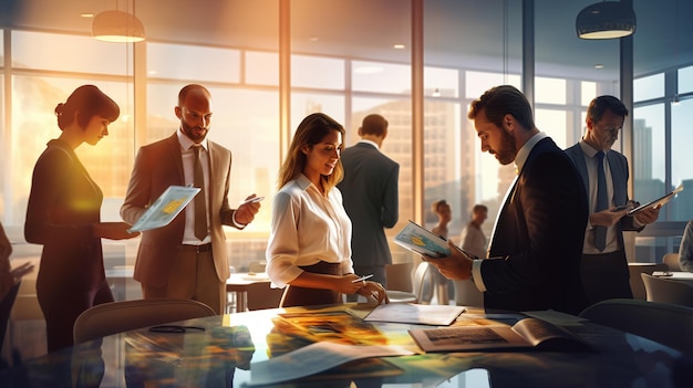 Photo les gens d'affaires qui travaillent au bureau