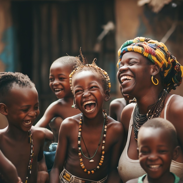 Photo des gens africains heureux photo expression