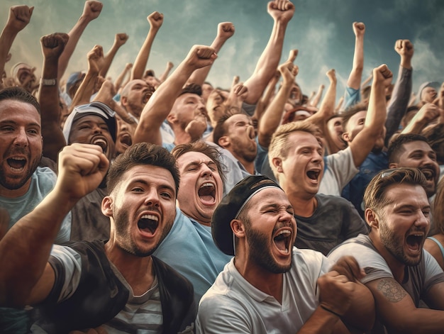 Les gens applaudissent au stade