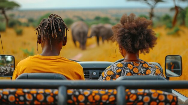 Photo des gens assis dans une voiture