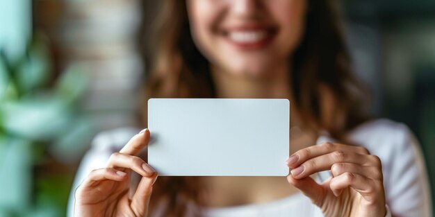 Des gens avec une carte de visite.