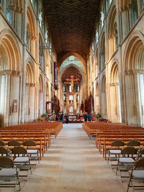 Photo les gens à la cathédrale de peterborough