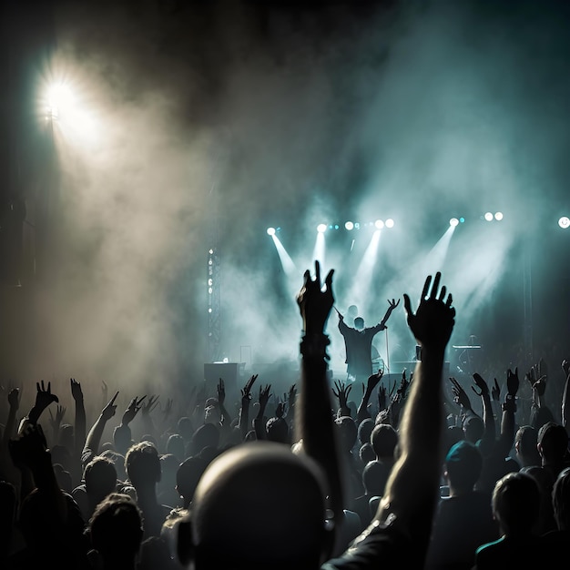 les gens dansent et applaudissent au concert