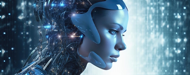 Les gens dirigent l'intelligence artificielle pour l'avenir l'augmentation de la singularité technologique l'IA générative
