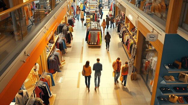 Photo les gens font leurs courses à l'intérieur du magasin.